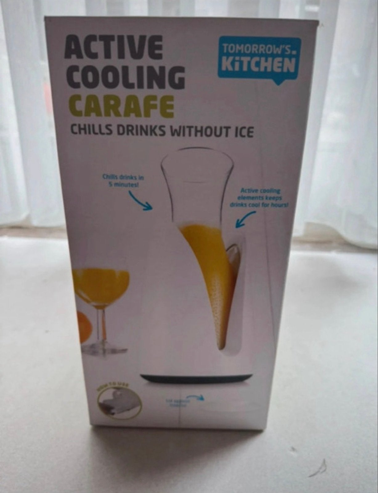 Tomorrow's Kitchen Active Cooling Karaf - Drank koeler, Ophalen, Flessenkoeler, Glas, Nieuw