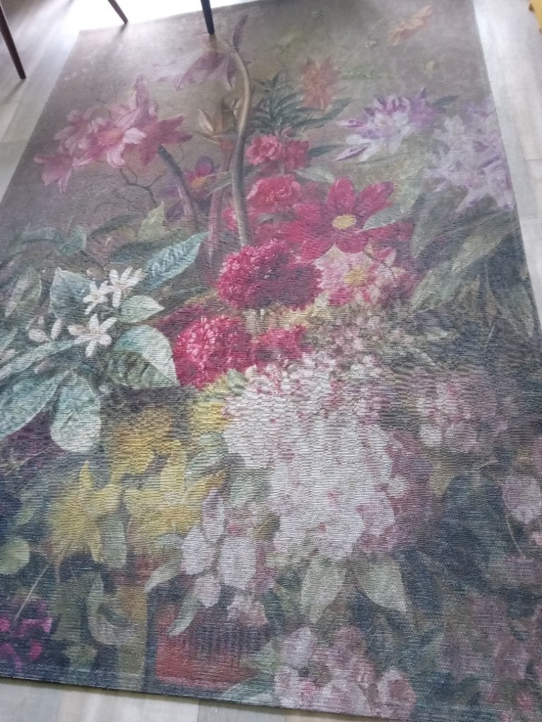 Gebloemd vloerkleed FLORES 160x230, Ophalen, 200 cm of meer, Zo goed als nieuw, Rechthoekig
