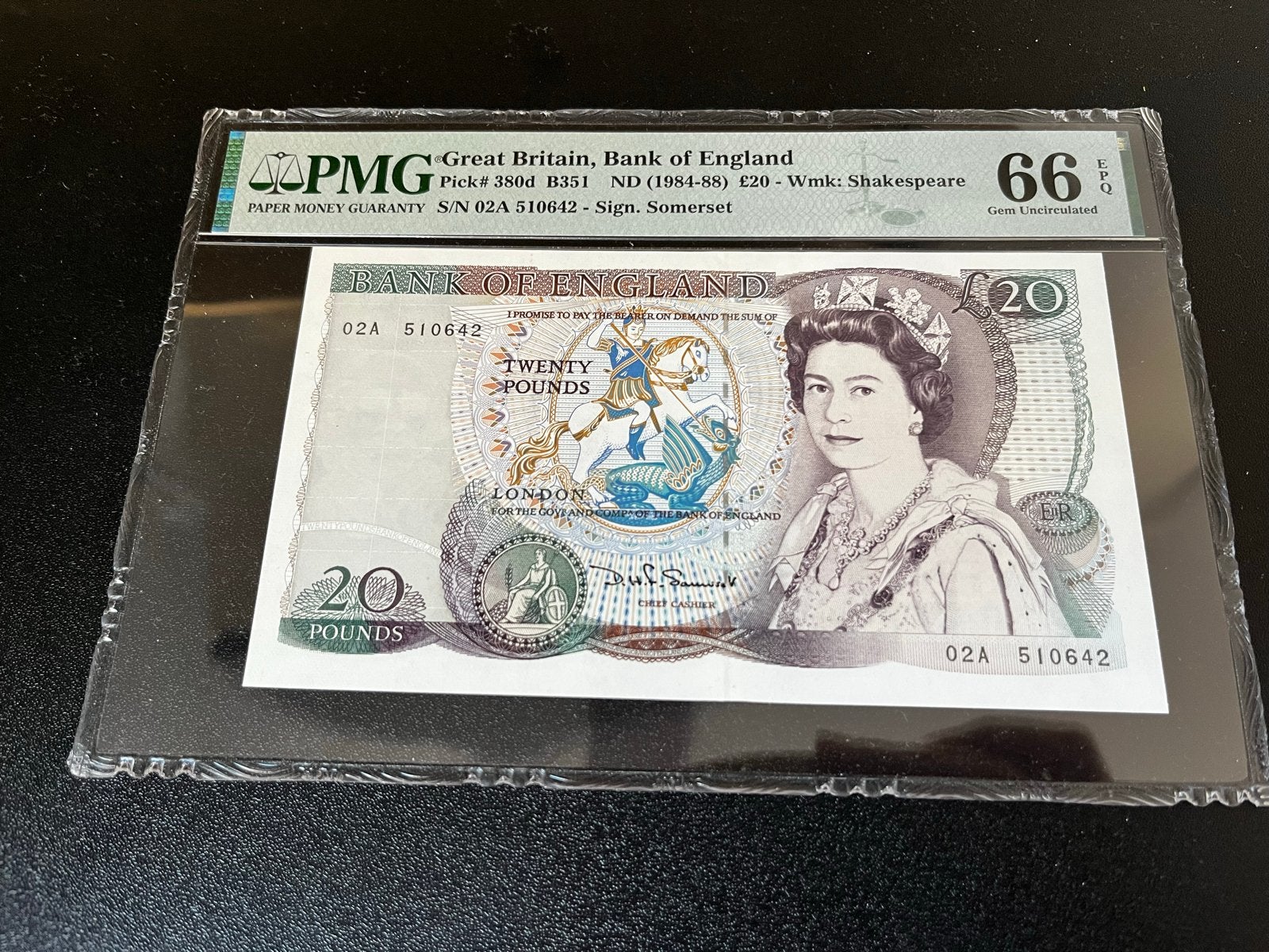 20 Pond Sterling Bankbiljet Engeland PMG 66 Gem Uncirculated, Ophalen of Verzenden, Overige landen, Los biljet