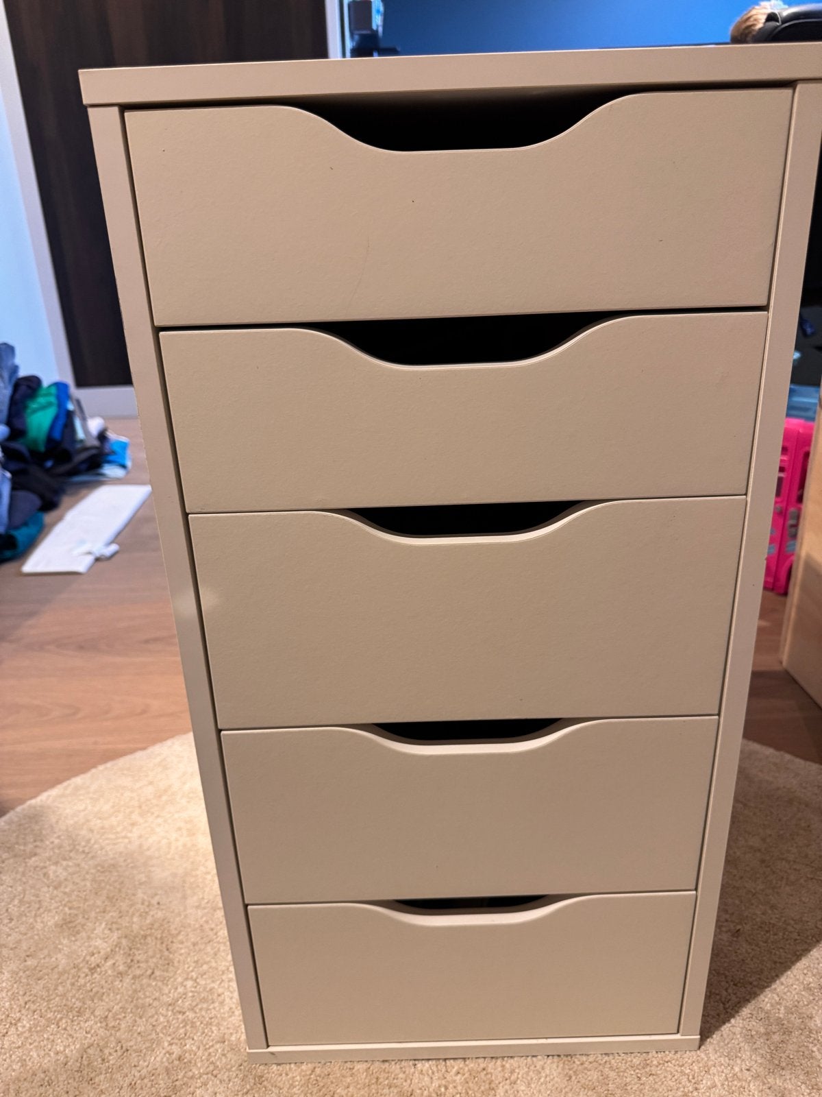 IKEA Alex ladekast - wit met 5 lades, Ophalen, 5 laden of meer, 100 tot 150 cm, 50 tot 100 cm