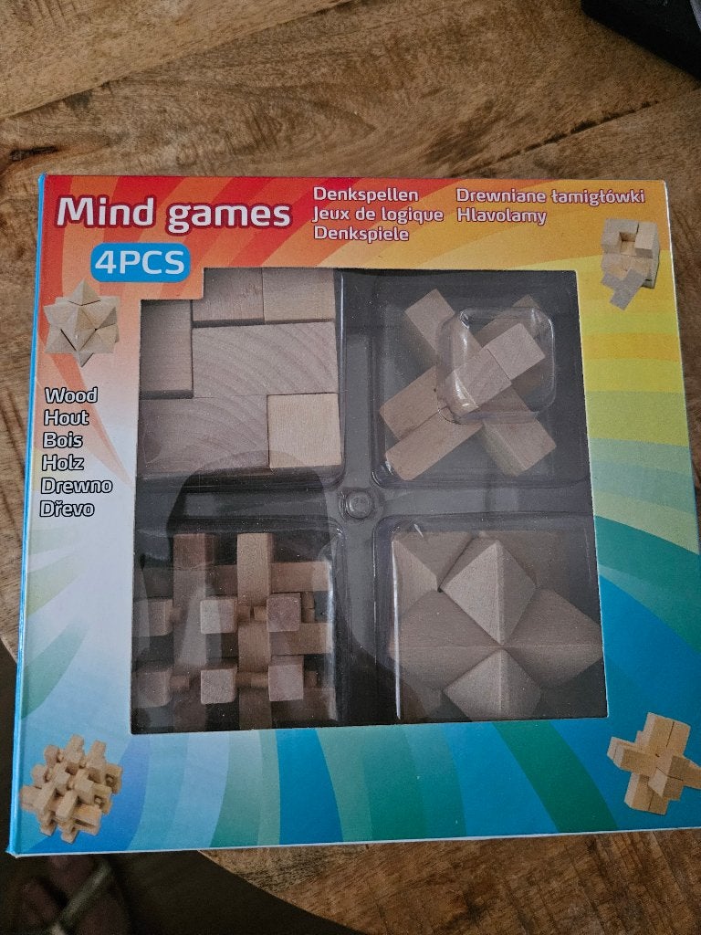 Houten mind games, Ophalen, Minder dan 500 stukjes, Zo goed als nieuw, Overige typen
