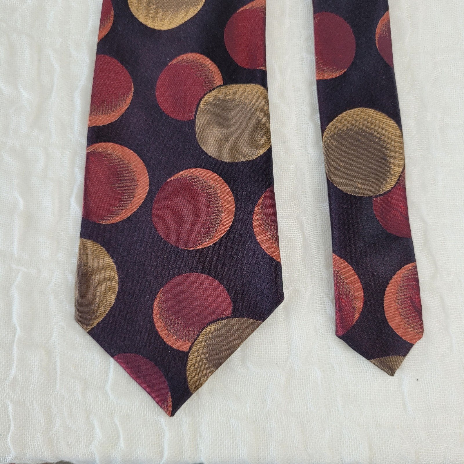Tie Rack Ronaldo Corelli stropdas 100% zijde met stippen, Paars, Tie Rack, Ophalen of Verzenden, Zo goed als nieuw