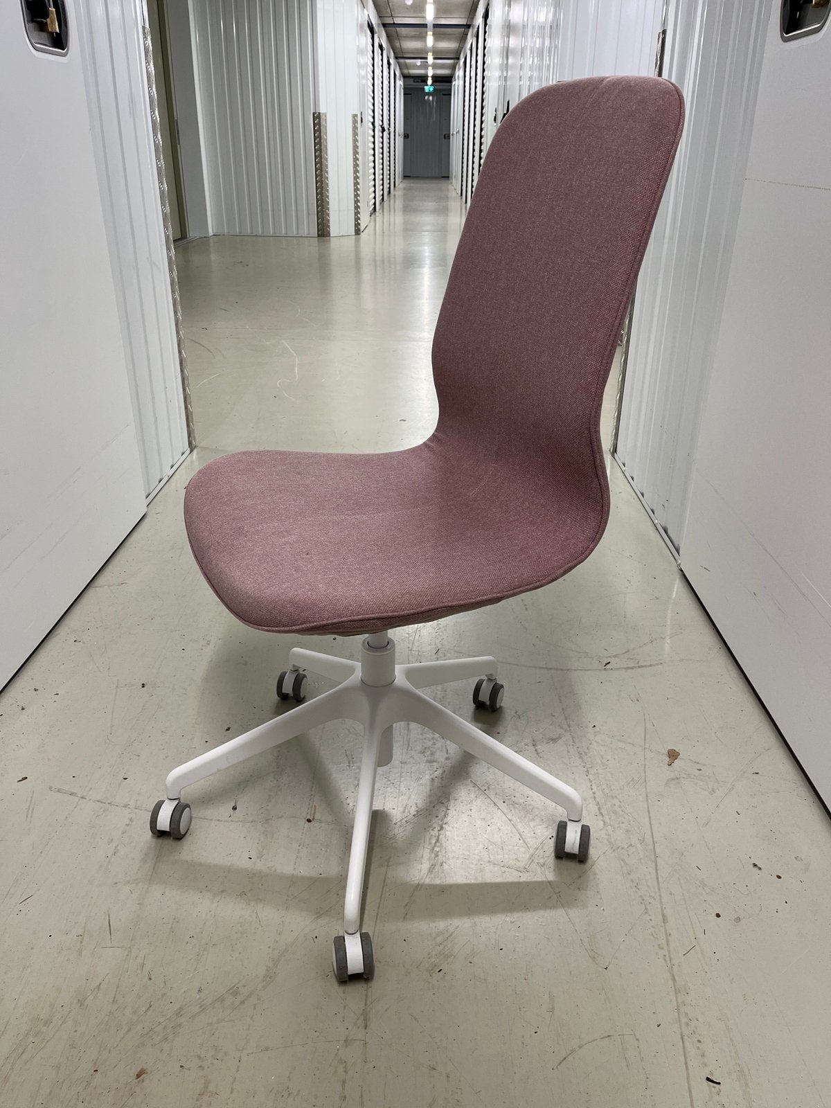 Bureaustoel IKEA LÅNGFJÄLL roze met wit, Ophalen, Zo goed als nieuw, Roze, Bureaustoel