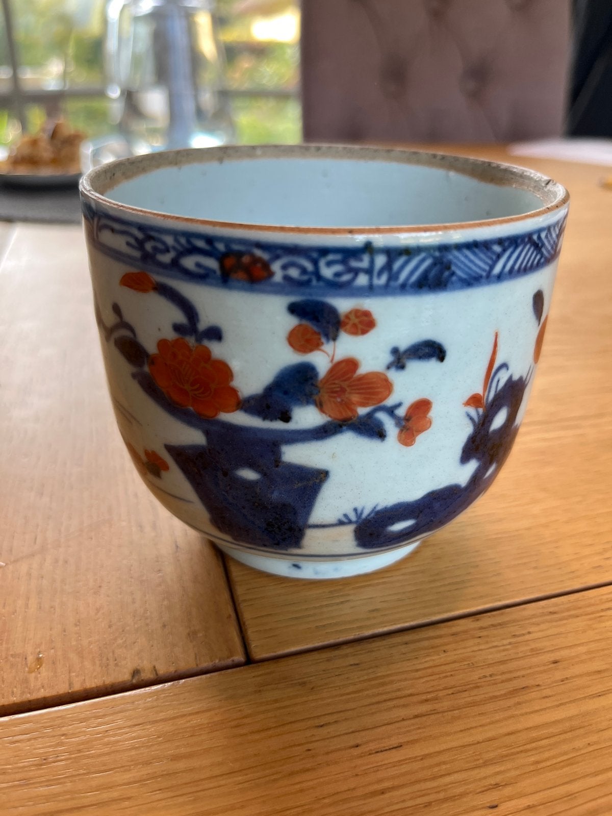 Chinese imari suiker pot, Ophalen