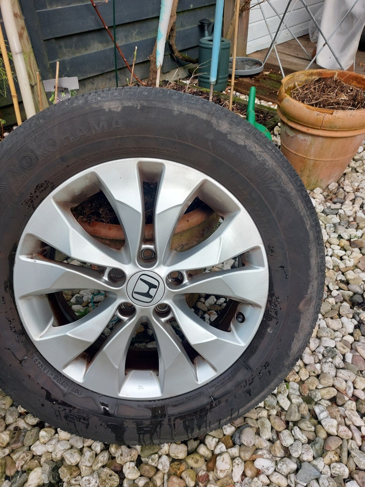 Honda CRV velgen met M&S bandenbande, Ophalen, Gebruikt, Velg(en), 17 inch