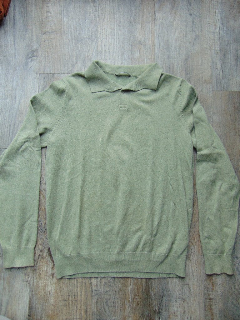 Hema trui groen maat L truitje met kraag, Maat 42/44 (L), Ophalen of Verzenden, Zo goed als nieuw, Hema