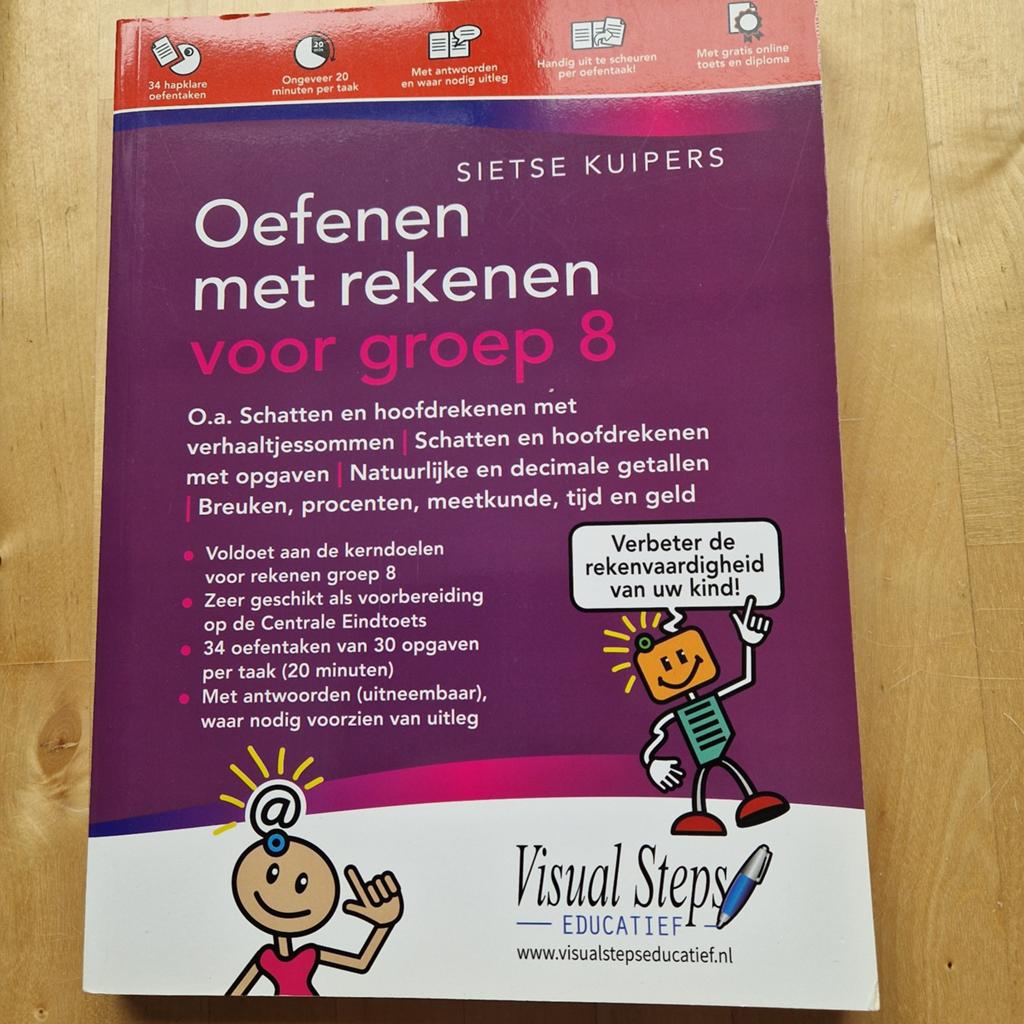Oefenen met rekenen voor groep 8 - Sietske Kuipers, Sietske Kuipers, Wiskunde A, Ophalen of Verzenden, Zo goed als nieuw