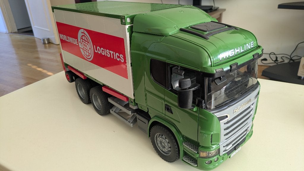 Bruder Scania R-Series Truck 03580, Overige merken, Gebruikt, Groter dan 1:32, Ophalen of Verzenden
