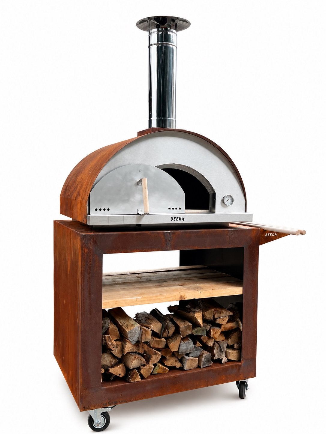 BEEK Corten 90 Houtgestookte oven tot 4 pizza 's tegelijk, Tuin en Terras, Pizzaovens, Ophalen, Nieuw