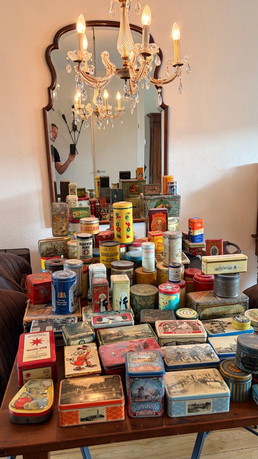 Grote verzameling vintage blikken (Droste, De Gruyter), Verzamelen, Ophalen, Gebruikt, Overige, Droste