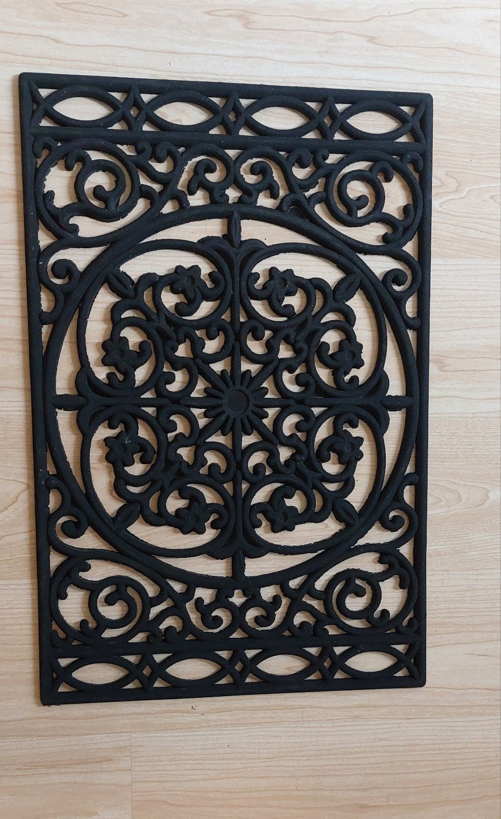 Zwarte Rubber Deurmat, Schoonloopmat - 60x40 cm, Tuin en Terras, Ophalen, Rubber, Schoonloopmat, Zo goed als nieuw