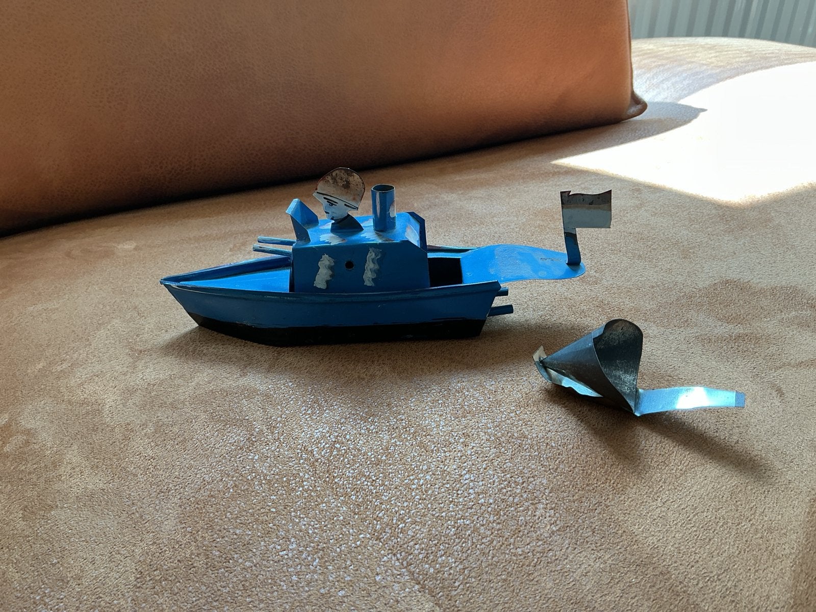 Vintage blikken putt putt bootje, Ophalen of Verzenden