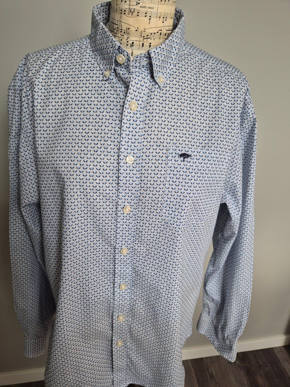 herenoverhemd lange mouw, Ophalen of Verzenden, Blauw