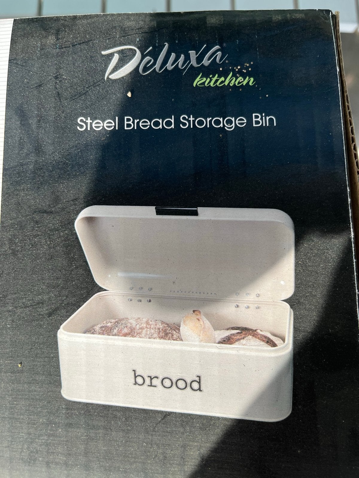 Deluxa Kitchen Broodtrommel - Steel Bread Storage Bin, Beige, Nieuw, Ophalen of Verzenden, Metaal