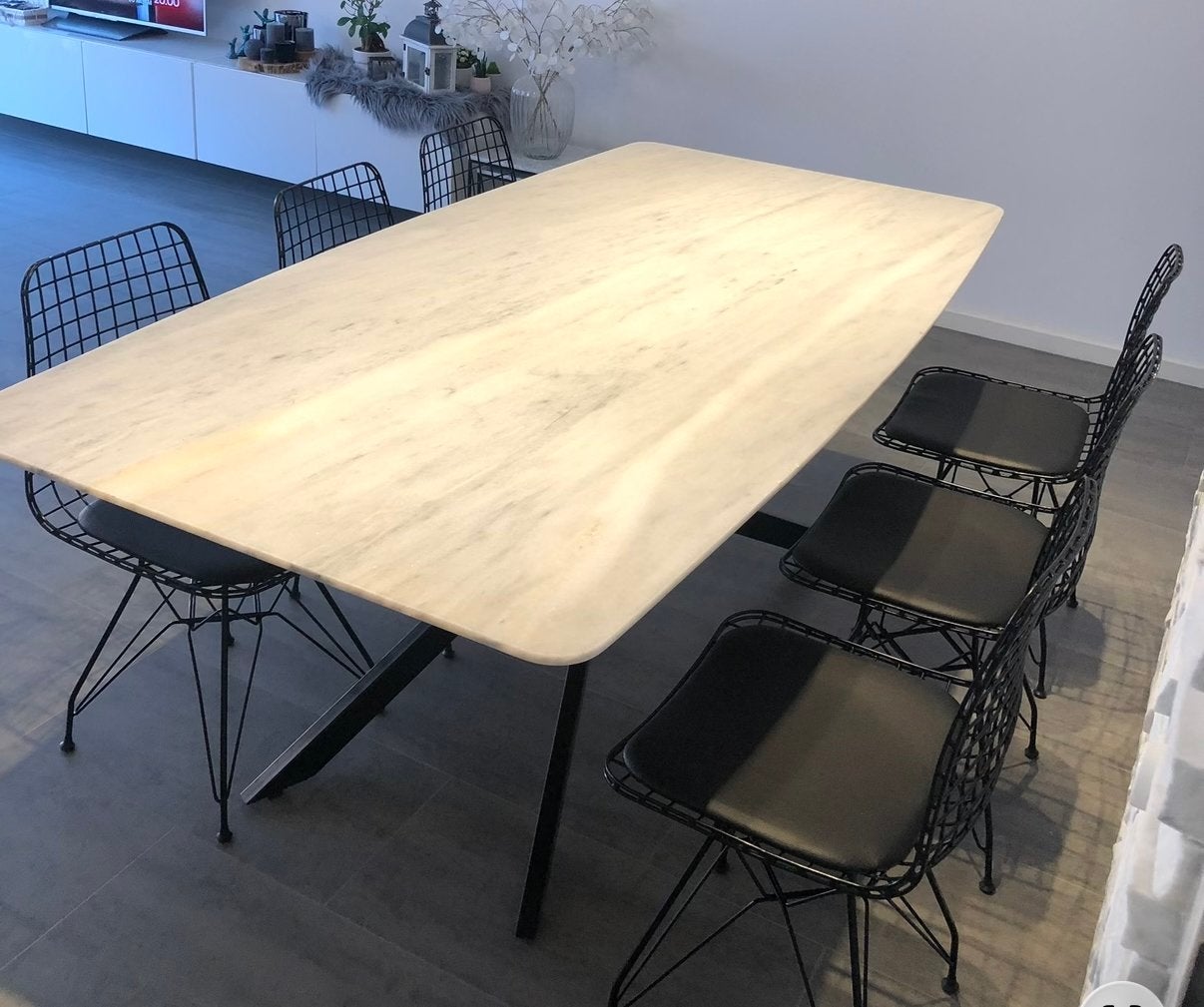 Marmeren tafels met speciale vlek- en hittebestendige laag, Ophalen, Overige materialen, 200 cm of meer, 50 tot 100 cm