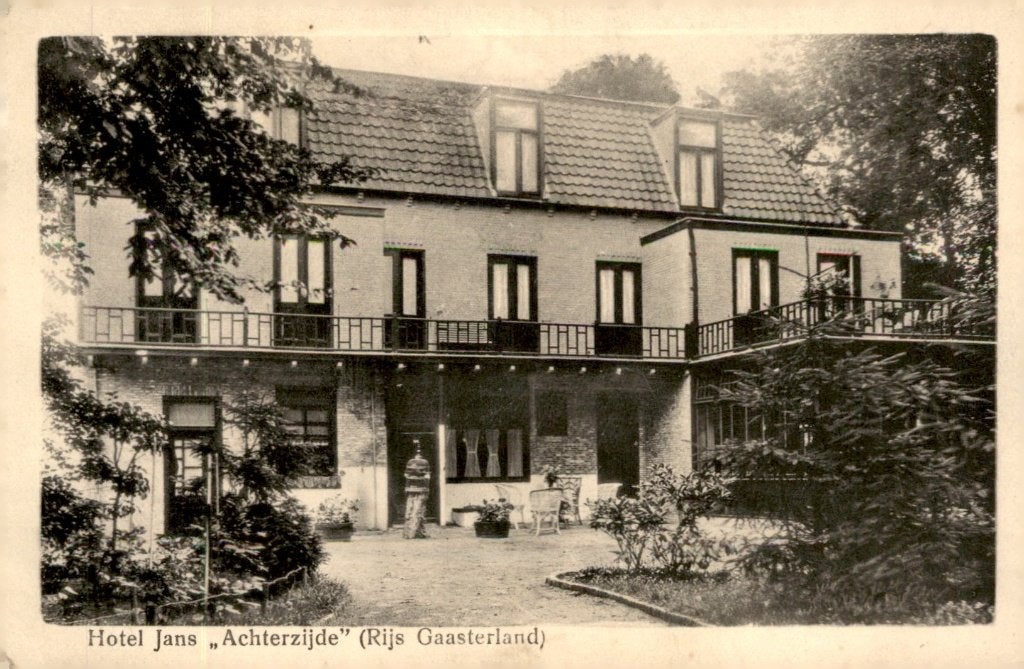 Rijs Gaasterland Hotel Jans Achterzijde # 875, Verzenden, 1920 tot 1940, Gelopen, Friesland