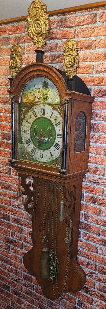 antieke grote friese staart klok, Antiek en Kunst, Antiek | Klokken, Ophalen of Verzenden