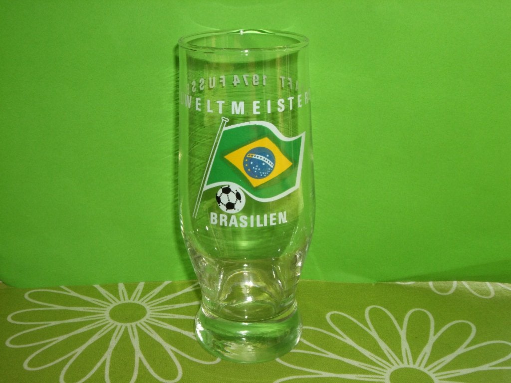 WK 1974 Fussball Weltmeisterschaft 1974 glas - Brasilien, Verzamelen, Ophalen of Verzenden, Zo goed als nieuw, Buitenlandse clubs