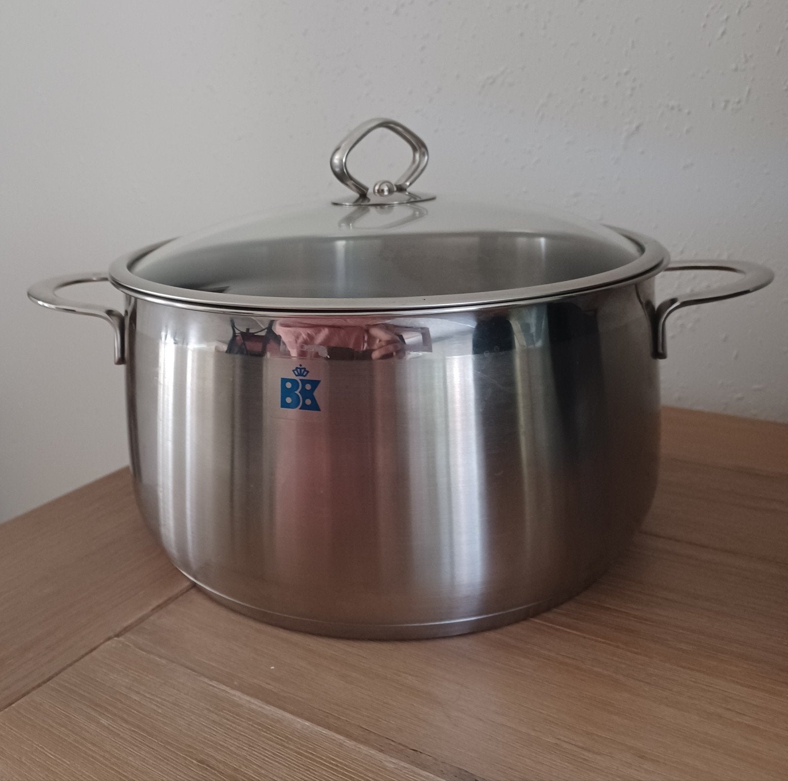 BK kookpan 24 cm met glazen deksel, Huis en Inrichting, Ophalen of Verzenden, Gebruikt, Rvs
