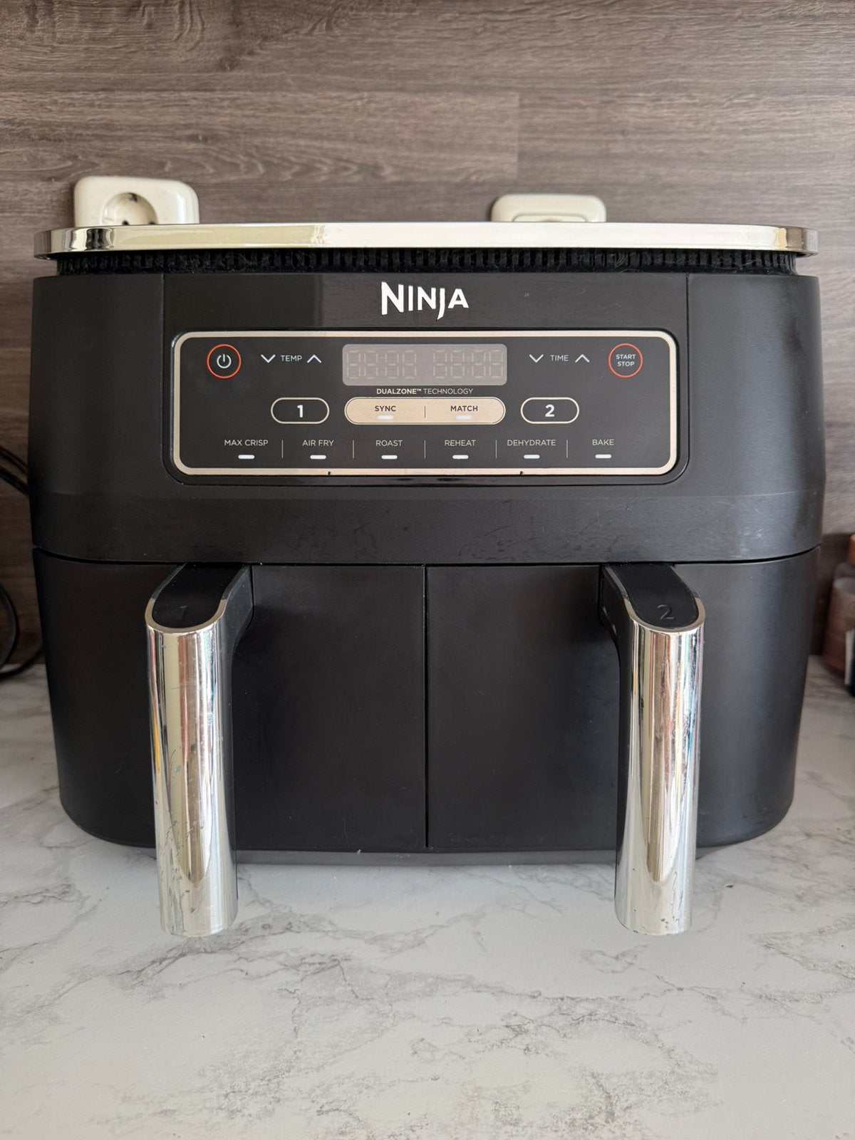 NINJA Foodi AF300EU -dubbele airfryer met garantie + rooster, Ophalen, Zo goed als nieuw, Airfryer XXL, 1500 gram of meer