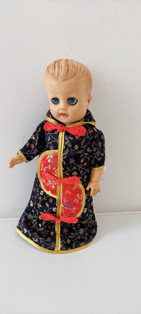 Vintage Souvenir speelgoed pop  (Japandi chinees / Oosters), Verzamelen, Eu, Gebruikt, Eu, Ophalen of Verzenden