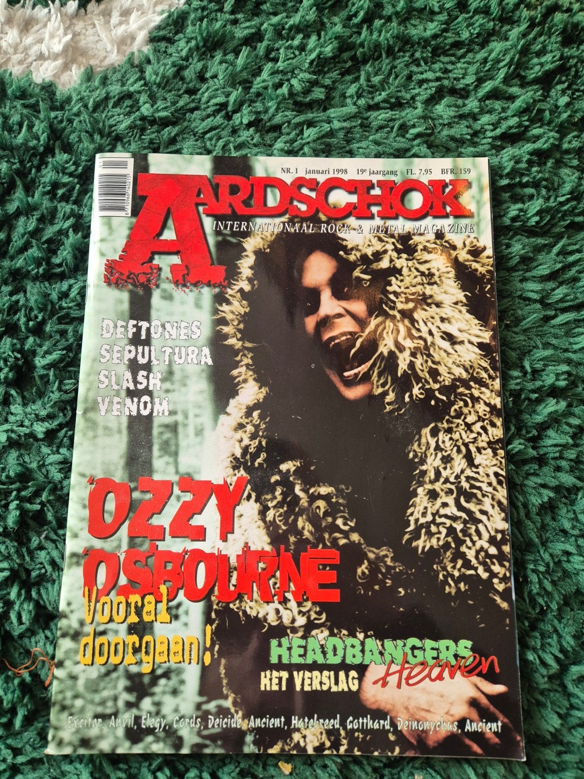 Aardschok Magazine - Januari 1998 - Ozzy Osbourne, Boeken, Ophalen of Verzenden, Zo goed als nieuw, Muziek, Film of Tv