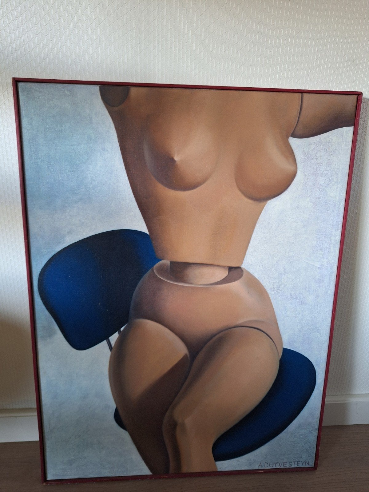 Modern schilderij van Anja J.T. Duyvesteyn - Abstract figuur, Ophalen, Figuren, Op houten frame, Olieverf