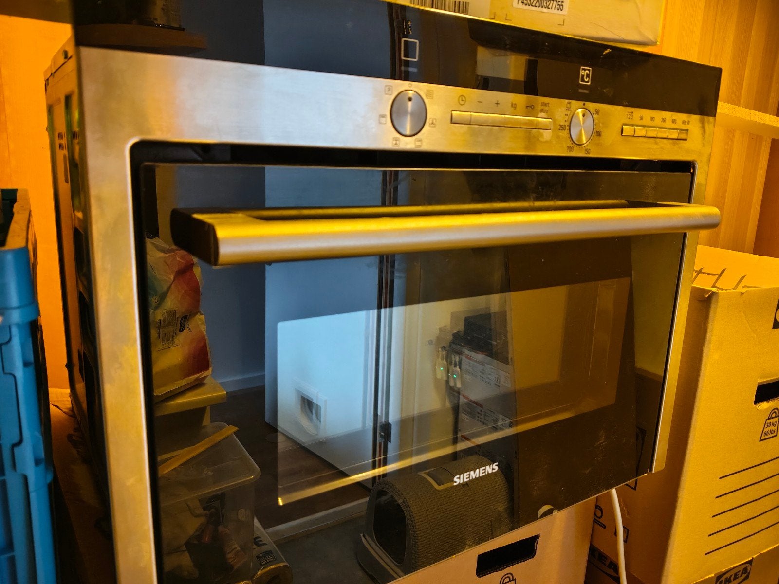 Siemens Inbouw Combi Magnetron/Oven HB84K552N, Ophalen, 45 tot 50 cm, Gebruikt, Siemens
