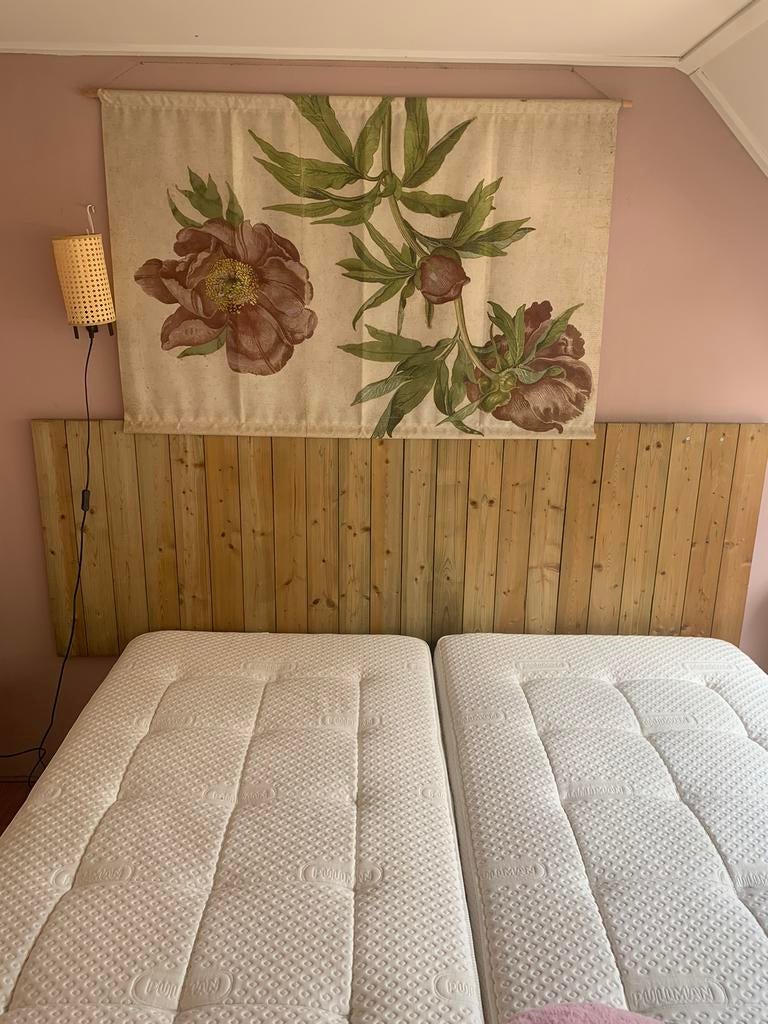 2 Pullman matrassen 180 x 210 incl lattenbodem en ombouw, 210 cm, Tweepersoons, Ophalen of Verzenden, Zo goed als nieuw