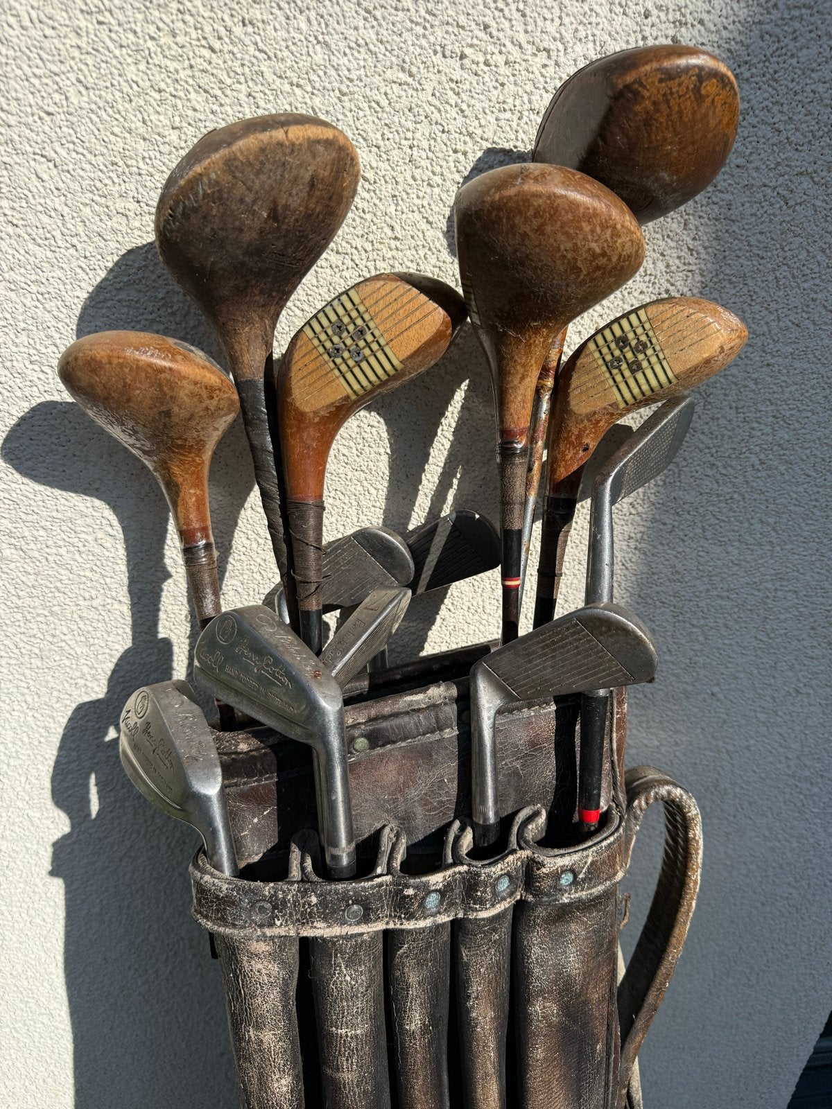 Vintage dames Golfset met Leren Tas - Antieke Golfclubs, Ophalen, Gebruikt, Set, Overige merken