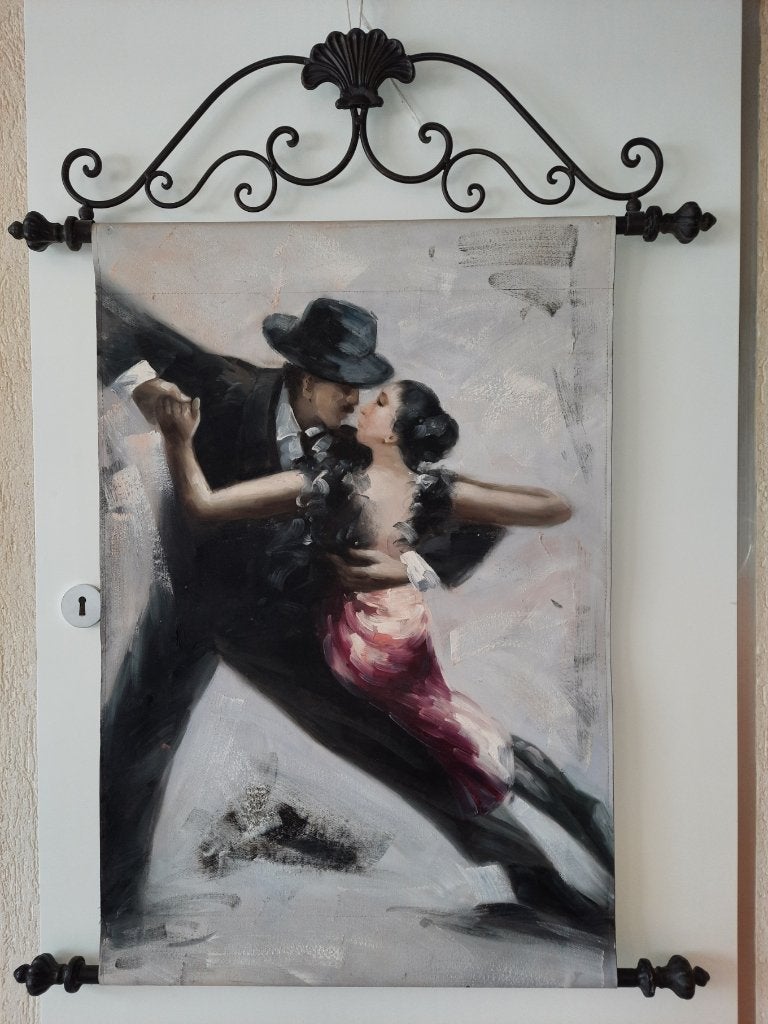 Schilderij Tango Dansers - Romantisch en Expressief, Ophalen, Doek, Portret of Personen, Expressionistisch