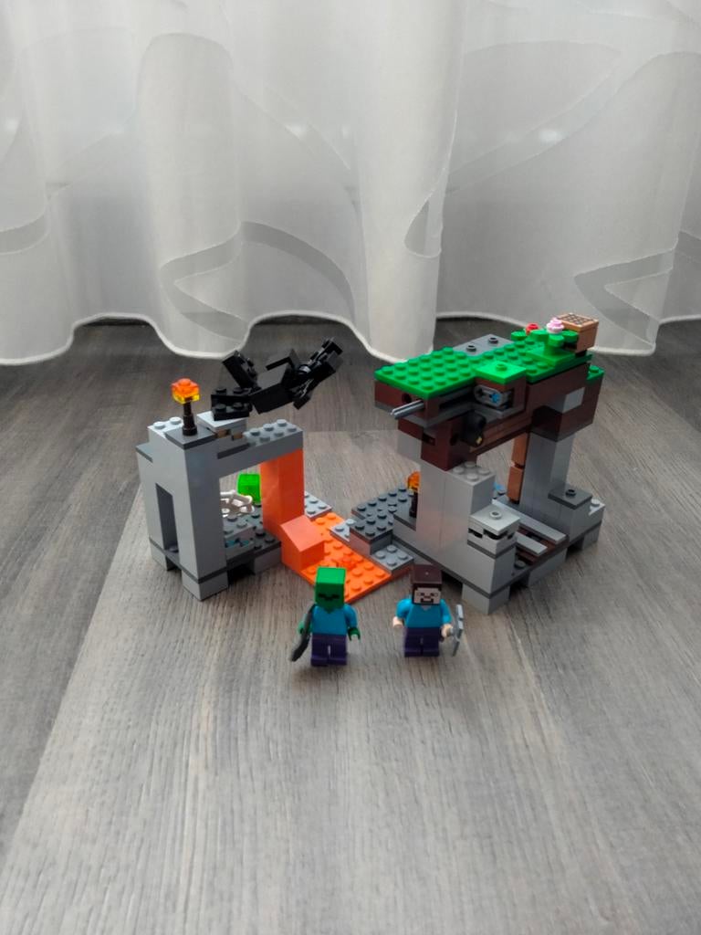 Lego Minecraft 21166 De verlaten mijn (complete set), Ophalen of Verzenden, Zo goed als nieuw, Complete set, Lego