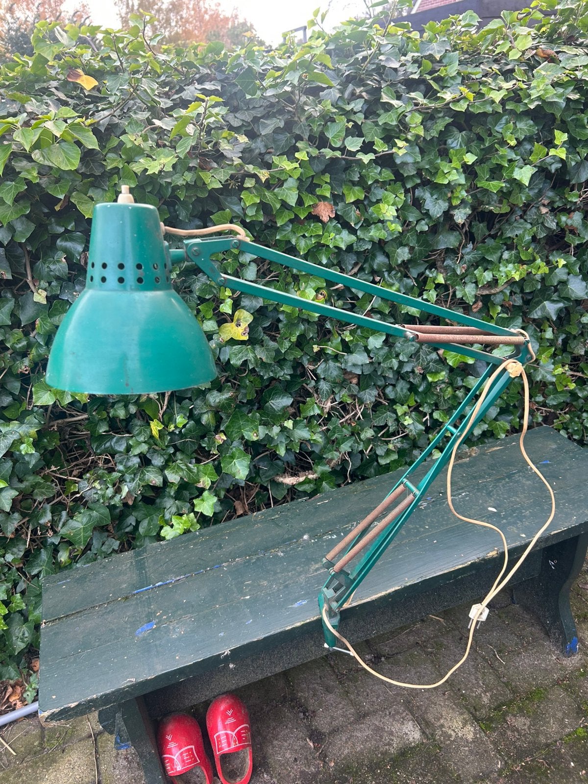 Oude vintage industriële bureau architecten - teken lamp, Ophalen, Bureaulamp, Gebruikt, E27 (groot)