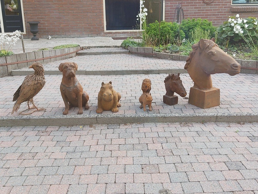 Tuinbeelden Dierenbeeld Hond, Ophalen, Nieuw, Metaal, Dierenbeeld