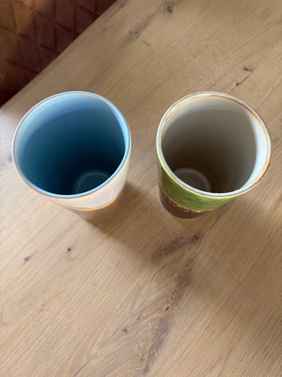 2 HK Living thee bekers, Overige typen, Ophalen of Verzenden, Zo goed als nieuw, Steen/keramiek