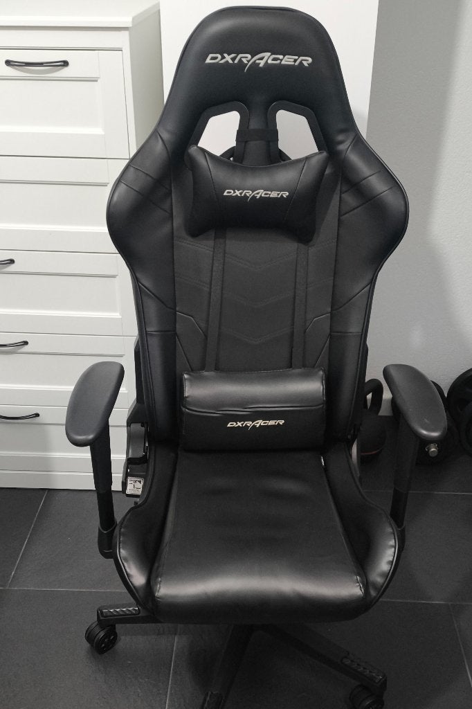 Gamingstoel DXRacer PRINCE P188-N zwart in goede staat, Huis en Inrichting, Ophalen, Gebruikt, Zwart, Gaming bureaustoel