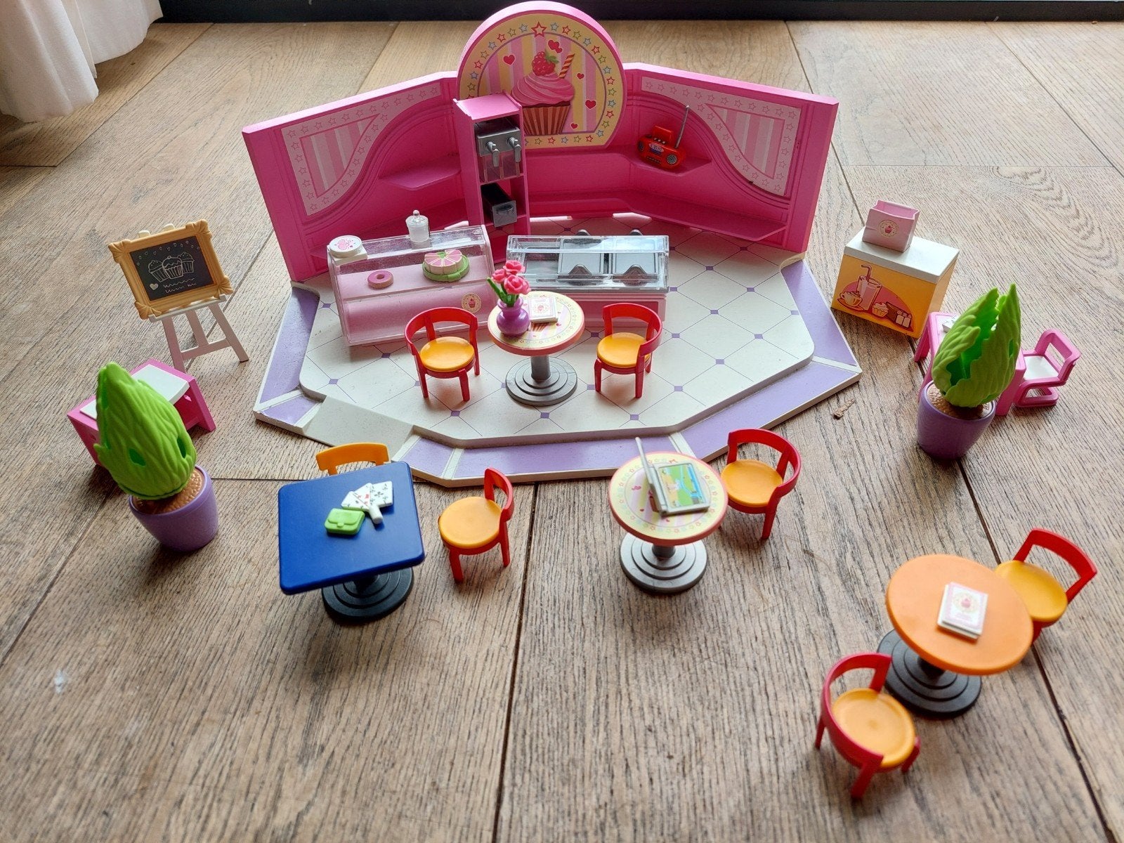 Playmobil Cupcake Café - Compleet met extra's!, Gebruikt, Gebouw, Losse onderdelen, Ophalen of Verzenden