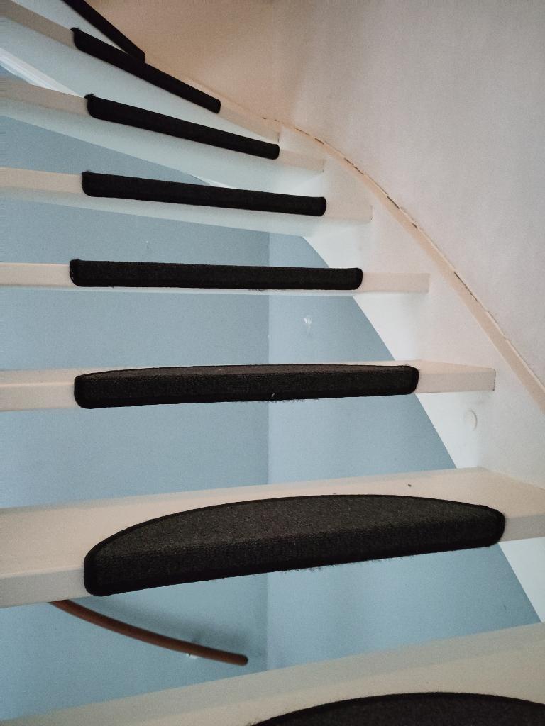 set van 16 trapmatten, Ophalen, Minder dan 10 m², Zwart, Laminaat