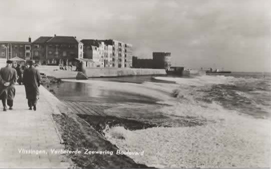 Vlissingen Verbeterde Zeewering Boulevard, Verzenden, 1940 tot 1960, Gelopen, Zeeland