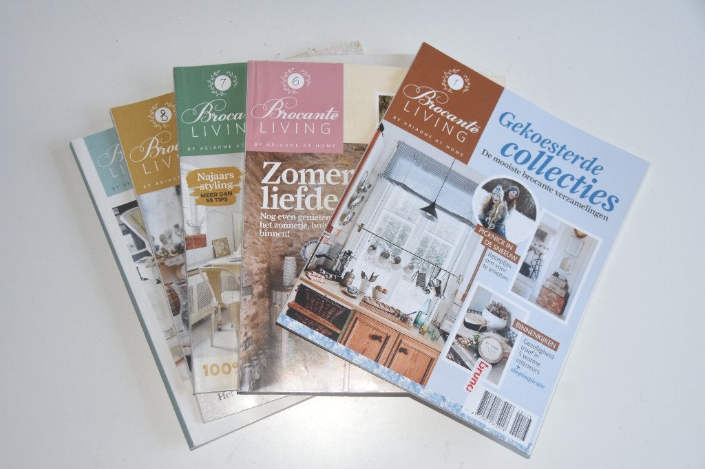 5 Brocante Living incl Special Stylen tijdschriften, Boeken, Verzenden, Gelezen, Damesbladen