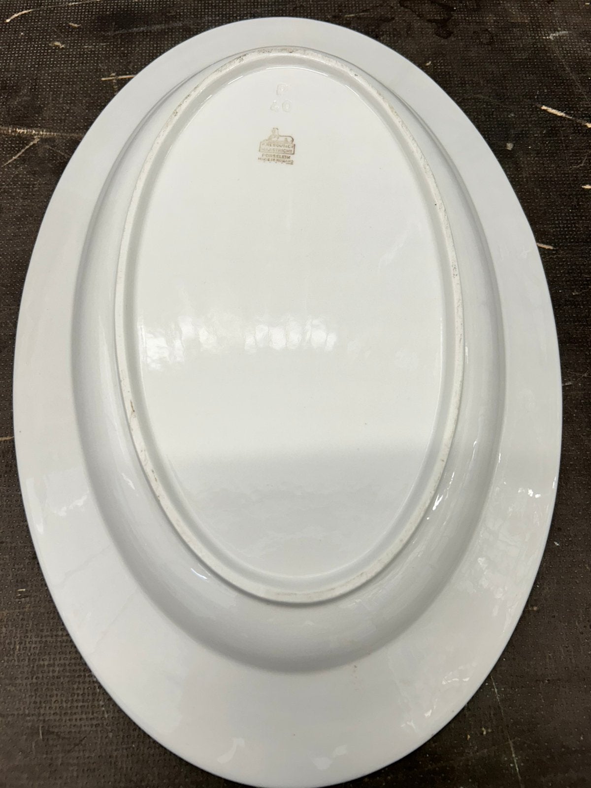 XXL boerenbont Antieke porseleinen Vleesschaal 36 centimeter, Antiek en Kunst, Antiek | Servies los, Ophalen of Verzenden