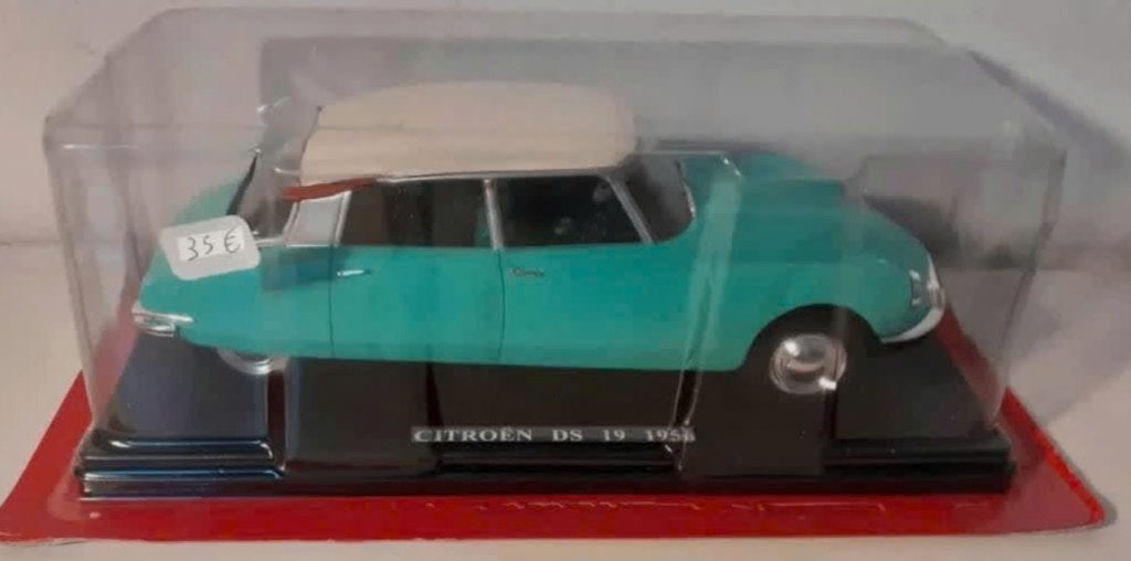 Citroen DS 19 gif groen AUTO VINTAGE schaal 1/24 nr. 60, Hobby en Vrije tijd, Modelauto's | 1:24, Ophalen of Verzenden, Nieuw