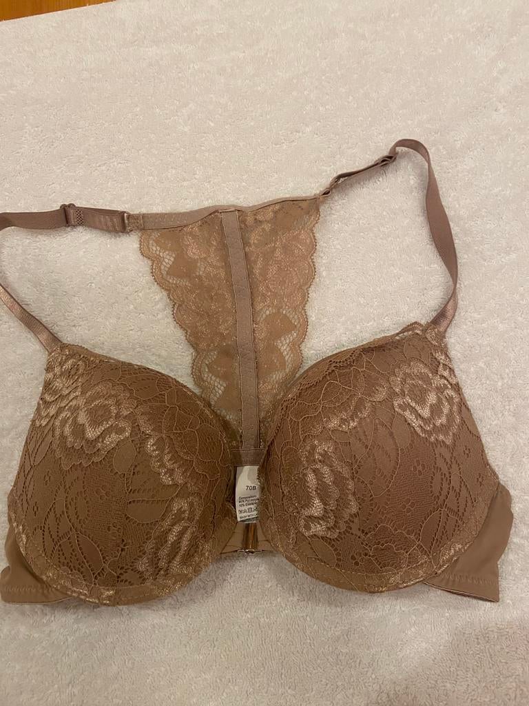 Bh voorsluiting 70 B beige goudkleurig, Ophalen of Verzenden, Overige kleuren, BH