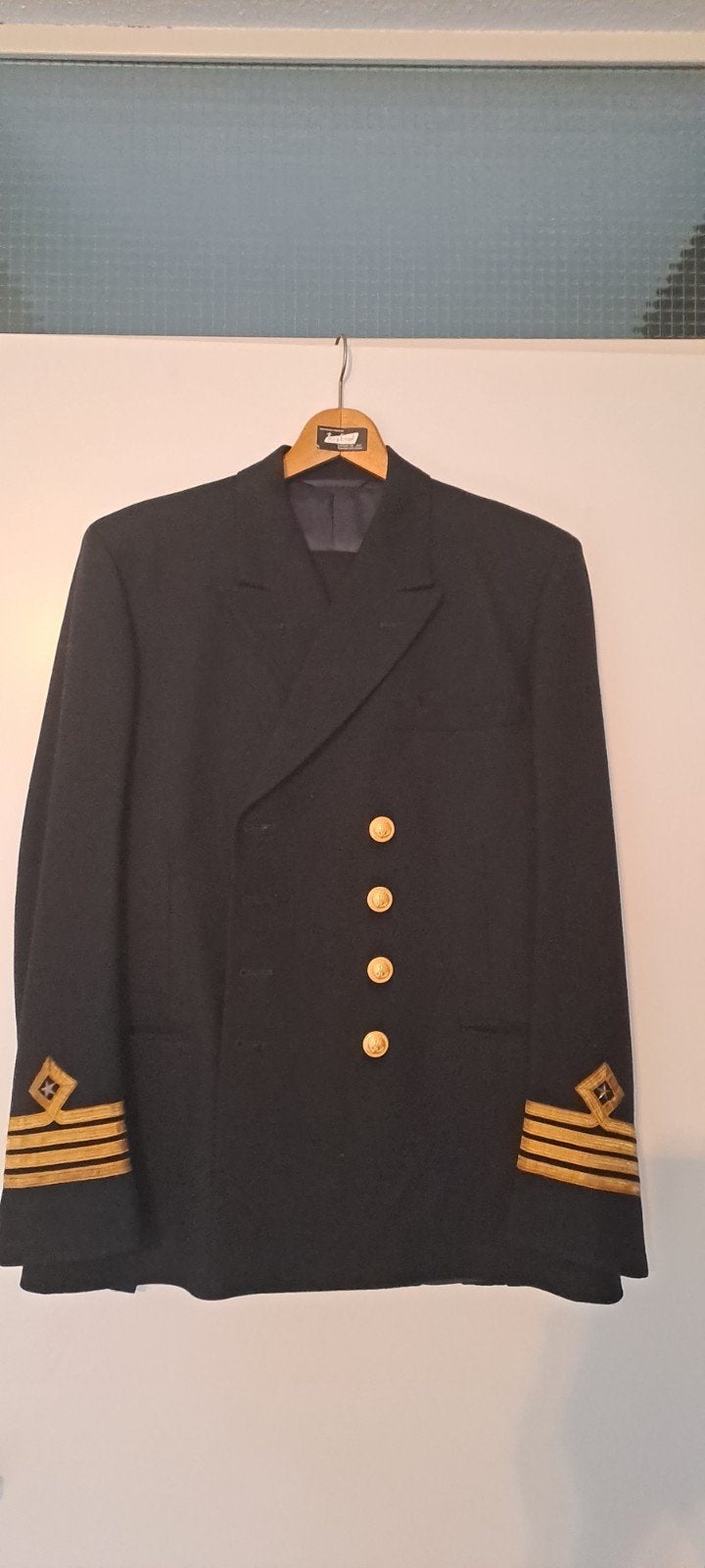 Vintage Marine Uniform, Burton Tailored maat 52, Maat 52/54 (L), Blauw, Ophalen of Verzenden, Zo goed als nieuw