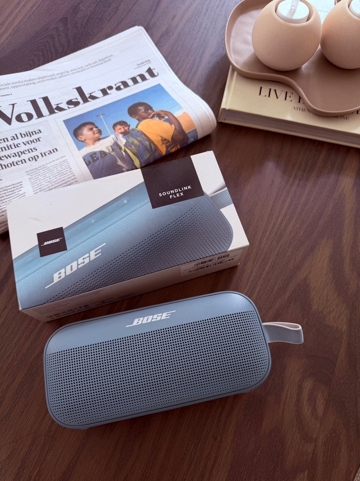 Bose SoundLink Flex Bluetooth Stone Blue Nieuwstaat, Ophalen, Overige typen, Zo goed als nieuw, Bose