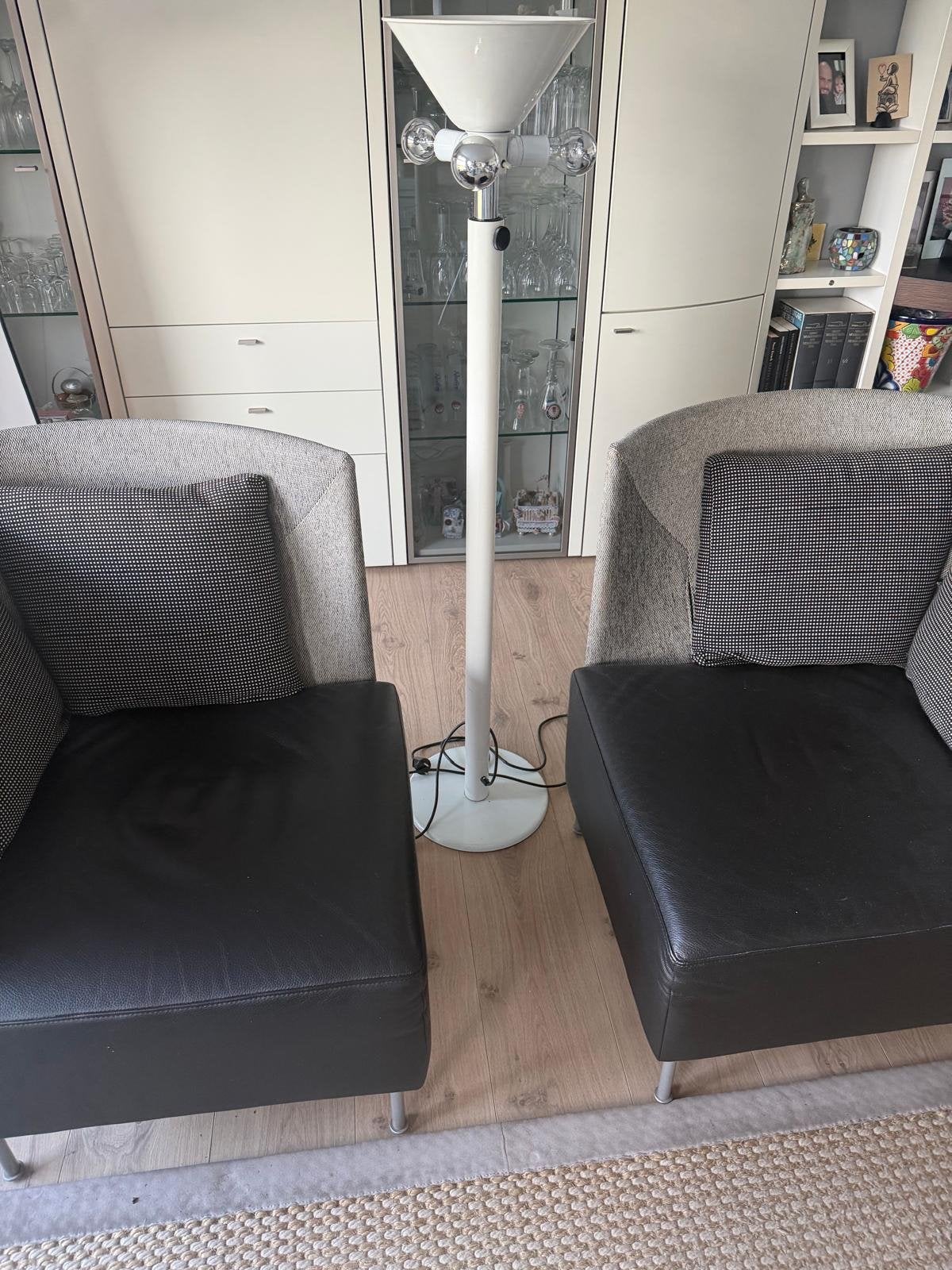Multifunctioneel zitbankje/chaise longue met hocker. B&B., Huis en Inrichting, Fauteuils, Ophalen, Gebruikt, 100 tot 125 cm, Leer