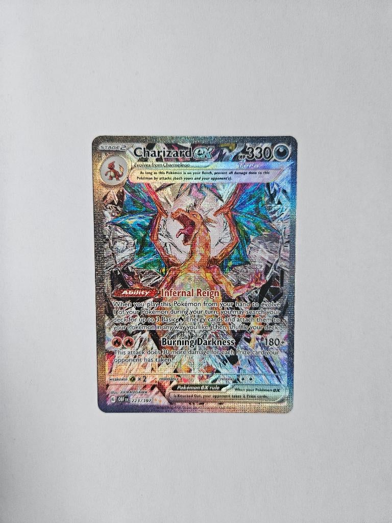 Charizard EX SIR obsidian flames 223/197, Ophalen of Verzenden, Zo goed als nieuw, Losse kaart, Foil