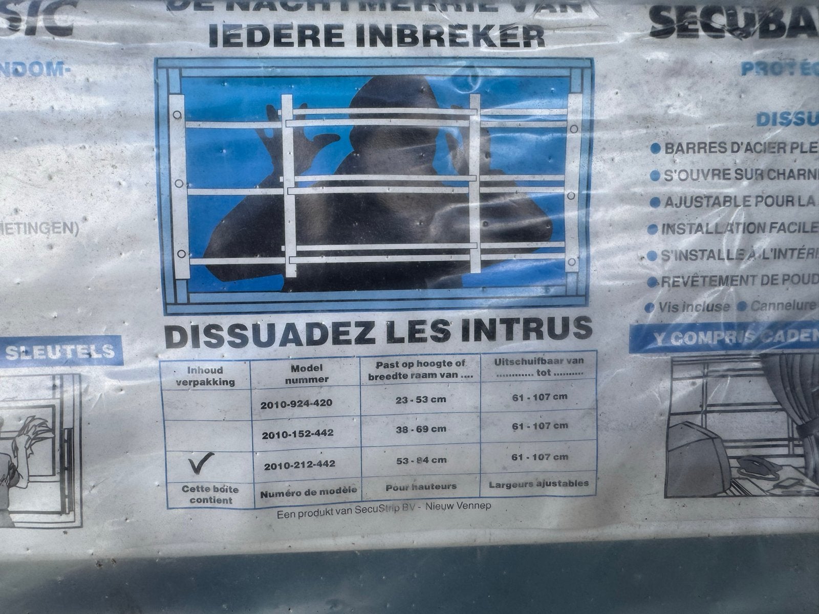 2 Secubar Basic Inbraakbeveiliging Raamhekken - Nieuw, Ophalen, Nieuw, Compleet systeem, Raam of Deur