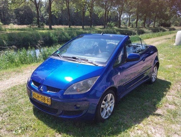 Mitsubishi Colt CZC 1.5 Turbo - Sportieve Cabriolet ,Airco, Voorwielaandrijving, Zwart, 4 cilinders, Blauw