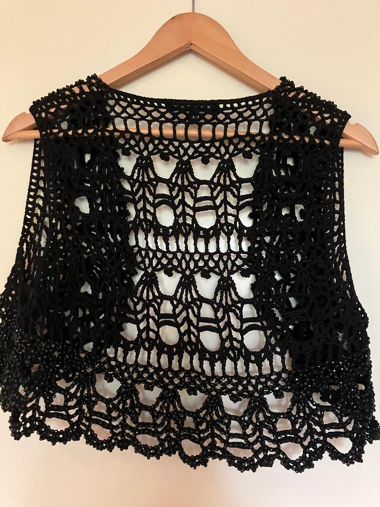 Feestelijk Boho-vestje Ischiko, Kleding | Dames, Zwart, Maat 42/44 (L), Ophalen of Verzenden, Zo goed als nieuw